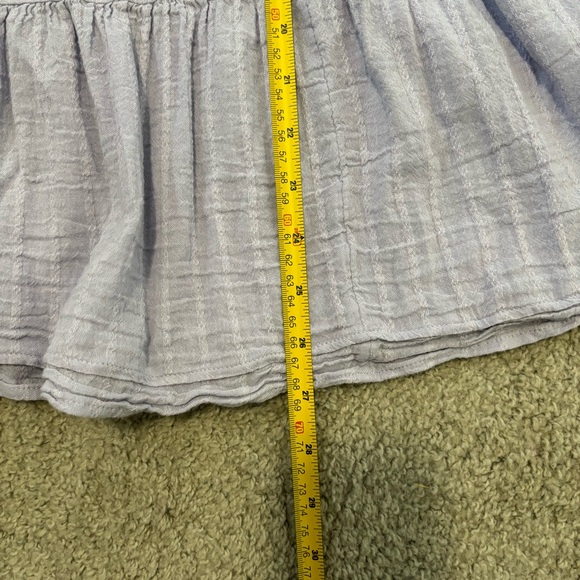 American Eagle Babydoll Tiered Open Back Boho Flowy Cotton Top Lilac Purple - Picture 14 of 14